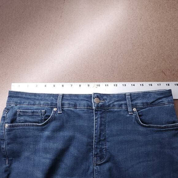 NYDJ Marilyn Jeans Women 14 Blue Straight Leg Lift x Tuck Technology Sustainable - Picture 4 of 13